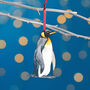 King Penguin Christmas Tree Decoration, thumbnail 1 of 4