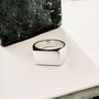 Sterling Silver Rectangular Men's Signet Ring, thumbnail 1 of 5