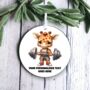 Personalised Giraffe Weights Birthday/Father's Day Gift, thumbnail 2 of 2