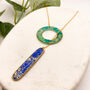 Aqua And Blue Threader Necklace, thumbnail 4 of 9