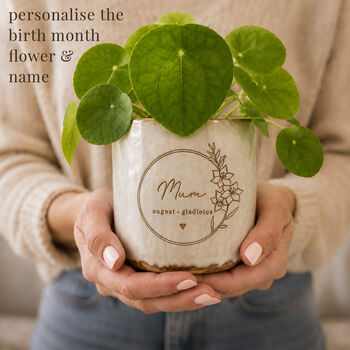 Personalised Birth Month Flower Plant Pot, 3 of 8