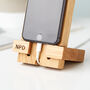 Personalised Phone Charging Stand In Solid Oak, thumbnail 2 of 10