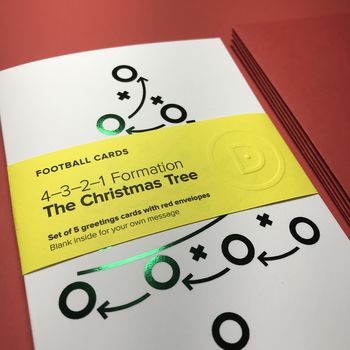 Christmas Cards, Football Greetings Cards, Pack Of Five By Dinkit | notonthehighstreet.com