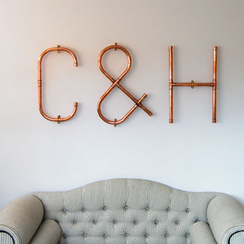 Copper Decorative Letters And Symbols Wall Art, 8 of 12