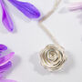 Sterling Silver Rose Pendant, thumbnail 1 of 7
