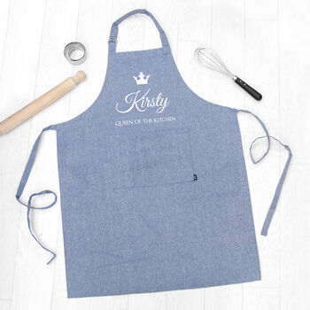 Personalised Contemporary Queen Of The Kitchen Apron, 12 of 12