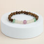Wood And Crystal Beaded Bracelet, thumbnail 2 of 4
