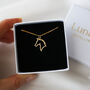 Horse Necklace, Sterling Silver Or 24k Gold Vermeil, thumbnail 1 of 10
