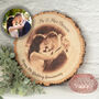 Personalised Wedding 5th Anniversary Photo Wood Slice, thumbnail 1 of 3