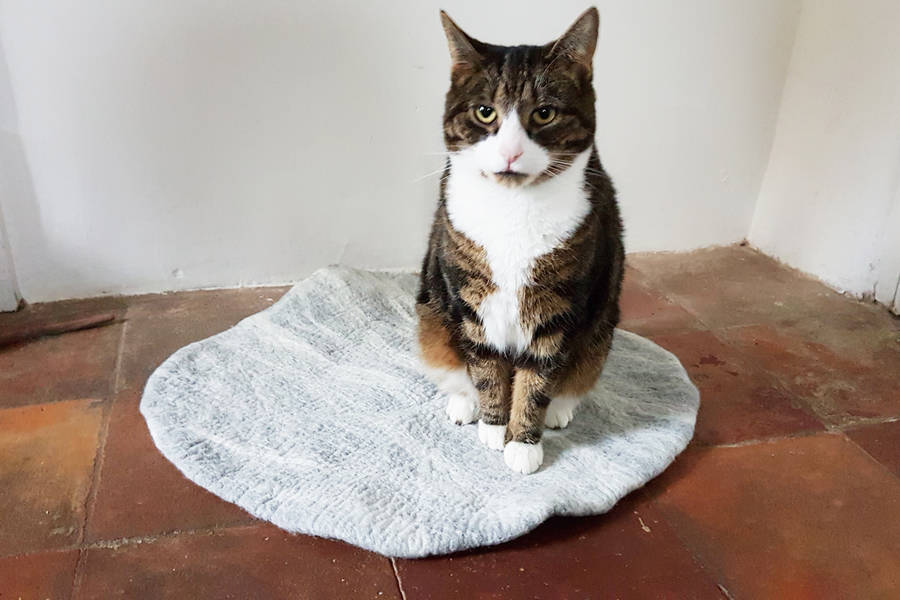 natural cat pet bed mat rug by lovecatcaves