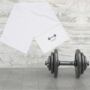 Personalised Embroidered Gym Towel With Zipped Pocket, thumbnail 3 of 4