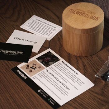 Personalised Bamboo Wood Womens Watch, Engraved, 6 of 9