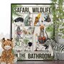 Safari Animals Bathroom Poster Print, thumbnail 1 of 6