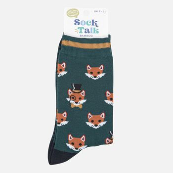 Dapper Fox Men's Bamboo Dress Socks Green, 5 of 5