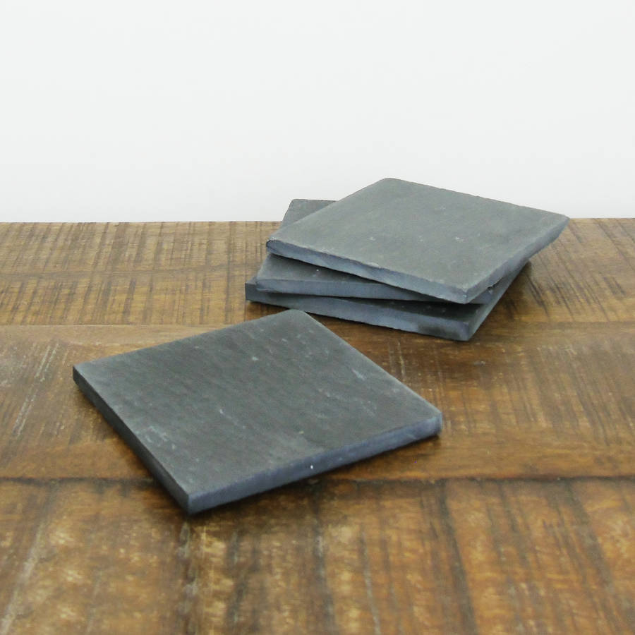 Natural Slate Coasters By The Den & Now