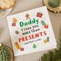 Personalised Daddy Christmas Card I Love You From Kids, thumbnail 1 of 7