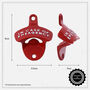 Red 'In Case Of Emergency' Metal Bottle Opener, thumbnail 3 of 7