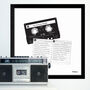 Personalised Mix Tape Music Cassette Tracklist Print, thumbnail 1 of 3