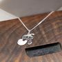 Solid Silver 'Groovy' Letter Charm Necklace, thumbnail 8 of 11
