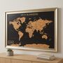 World Travel Map With Pins Cork Board Traveller Gifts, thumbnail 1 of 10