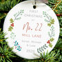 Personalised First Christmas At Tree Decoration Bauble, thumbnail 1 of 2