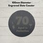 Vino Coco 70th Birthday Sauvignon Blanc White Wine And Slate Coaster Gift Set, thumbnail 3 of 8