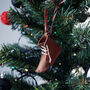 Red And Brown Mini Shoes Ornament, thumbnail 1 of 4