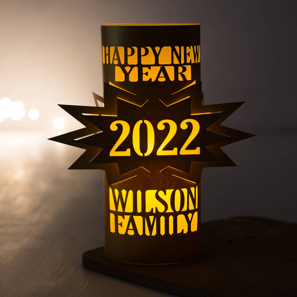 Personalised Happy New Year 2022 Lantern Gift, 1 of 9