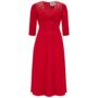 Veronica Dress In Lipstick Red Vintage 1940s Style, thumbnail 1 of 2