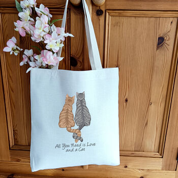 Cat Couple Tote Bag | All You Need Is A Cat, 5 of 5
