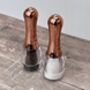 Copper Skittle Shaped Salt And Pepper Shakers, thumbnail 1 of 3