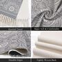 Grey Vintage Cotton Area Rug Runner, thumbnail 3 of 7