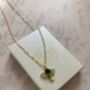 18 K Gold Plated Elephant Pendant Necklace Emerald, thumbnail 11 of 12