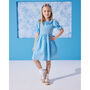 Turquoise Dress With Hair Miniclips Accessory, thumbnail 1 of 3