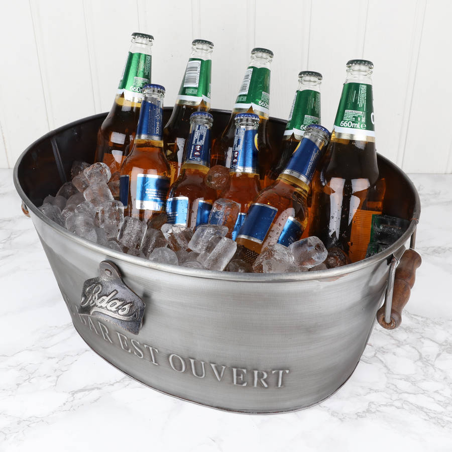 le bar brushed steel beer bucket by dibor