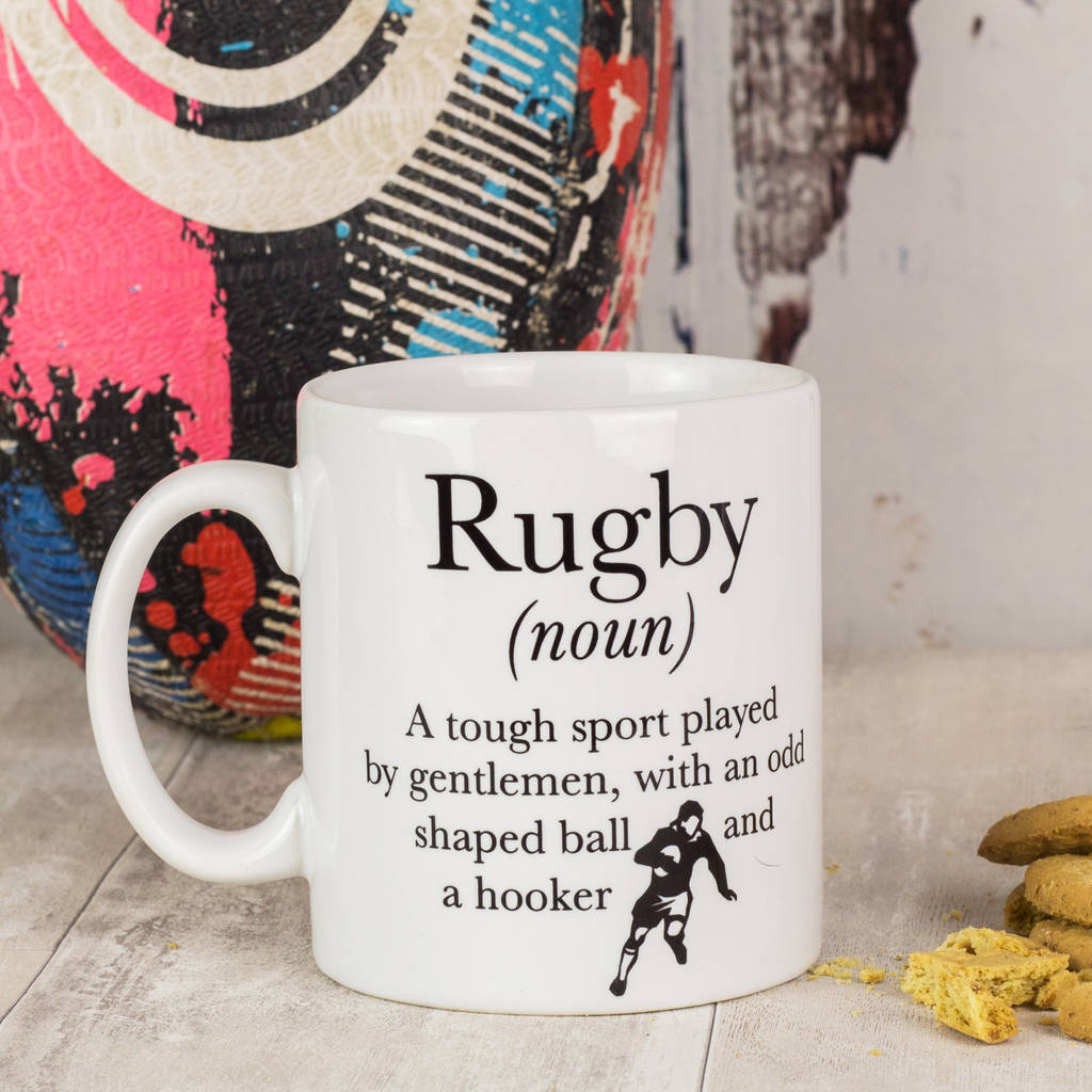 Personalised Rugby Mug Definition Mug By Tailored Chocolates and Gifts