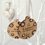 Family Christmas Double Sided Oak Bauble With Message, thumbnail 3 of 4