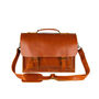 Personalised Buffalo Leather Classic Messenger In Tan, thumbnail 2 of 9