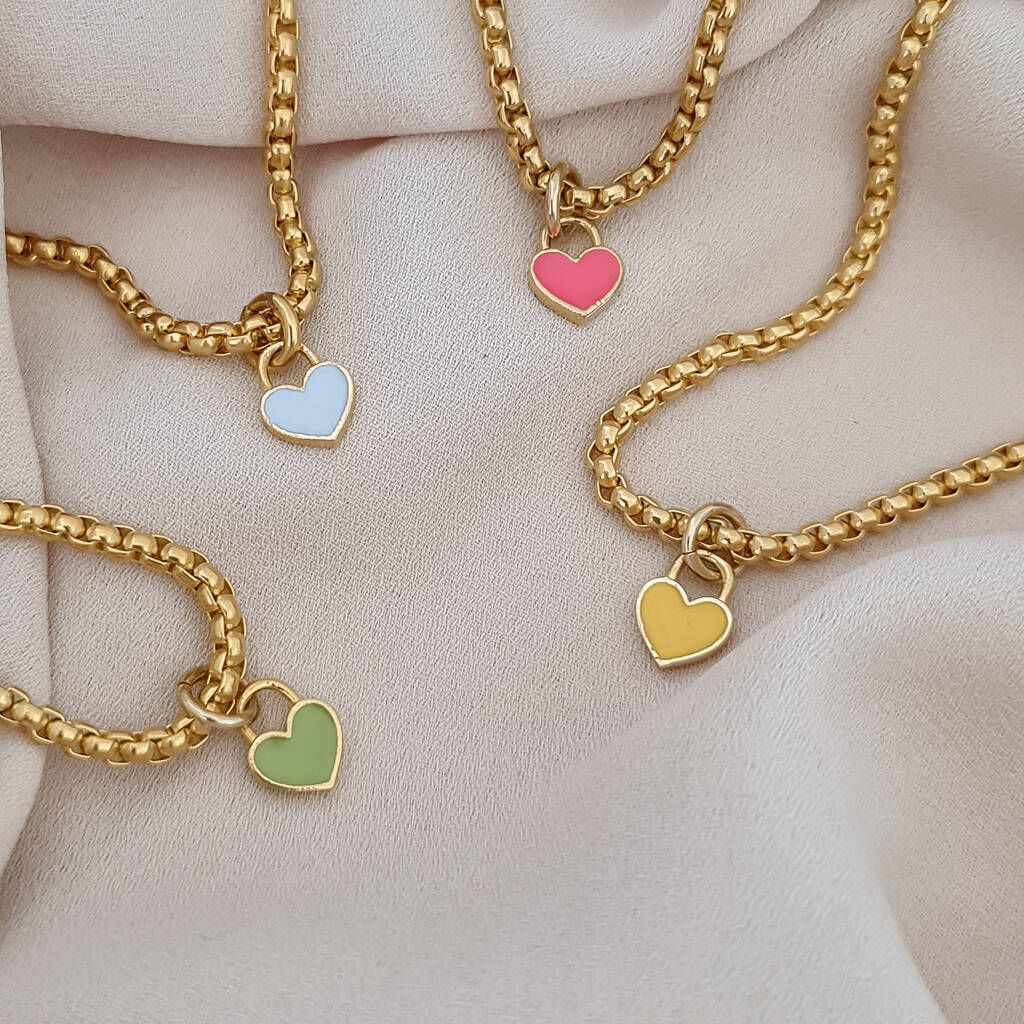 Small Hearts Charm Necklace, 1 of 5