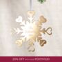 Metallic Snowflake Family Christmas Decoration, thumbnail 1 of 3