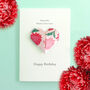 Birth Flower January Carnation Origami Heart Card, thumbnail 10 of 12