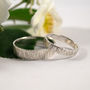 Bark Effect Wedding Rings In 18ct White Eco Gold, thumbnail 1 of 6