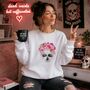 Gothic Floral Skull Sweatshirt, thumbnail 1 of 7