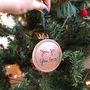 Rose Gold Christmas Message Tree Decorations, thumbnail 7 of 8