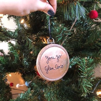 Rose Gold Christmas Message Tree Decorations, 7 of 8