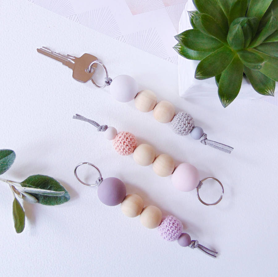 Wooden Bead Keyring By Little Bird Designs | notonthehighstreet.com