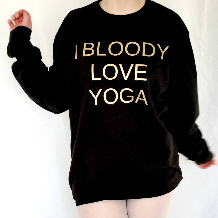 yoga sweatshirt by kelly connor designs | notonthehighstreet.com