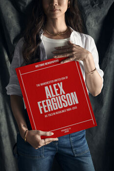 Alex Ferguson Personalised Football Gift Newspaper History Book Man Utd Gift, 8 of 12
