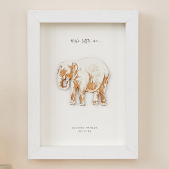 Personalised Elephant Wall Art New Baby Gift, 2 of 5