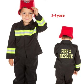 Personalised Black Fire Fighter Costume, 5 of 9